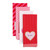 Set of 4 Red and White Valentine's Embellished Dishtowels 28" - IMAGE 5