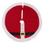 42" Red and White Santa Belt Themed Round Christmas Tree Skirt - IMAGE 1