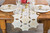 Embroidered Snowflakes Christmas Table Runner - 54" - White and Gold - IMAGE 2