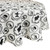 70" White and Black Halloween Themed Round Tablecloth - IMAGE 1