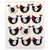 Set of 4 Daisy White and Black Rectangular Chickens Dishcloths 7.75" - IMAGE 2