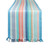 Woven Seashore Stripes Fringed Cotton Table Runner - 72" - Aqua and Coral - IMAGE 1