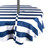 60" Blue and White Striped Round Outdoor Tablecloth With Zipper - IMAGE 1