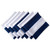 Set of 6 Blue and White Striped Outdoor Square Napkins 20" - IMAGE 1