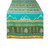 72" Green and Blue "HAPPY CAMPER" Printed Rectangular Table Runner - IMAGE 1