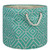 15" Aqua Green and White Geometric Style Round Bin - IMAGE 1