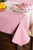 84" Pale Pink and White Lattice Rectangular Tablecloth - IMAGE 4