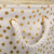 15" Cream White and Gold Polka Dots Round Medium Bin - IMAGE 2