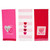 Set of 3 Pink and Red Heart Embroidered Rectangular Dishtowels 28" - IMAGE 1