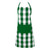 32" Green and White Checkered Chef Apron with Front Pocket - IMAGE 1