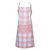 32" Pink and White Checkered Chef Apron with Front Pocket - IMAGE 1