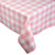 120" Pale Pink and White Checkered Rectangular Tablecloth - IMAGE 5