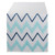 70" Blue and White Chevron Style Embroidered Table Runner - IMAGE 2