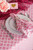 Lattice Rectangular Cotton Tablecloth - 120" - Rose Pink and White