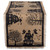 Haunted Houses and Ghosts Fringed Halloween Table Runner - 74" - Beige and Black - IMAGE 1