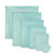 Set of 6 Aqua Blue and White Moroccan Trellis Mesh Laundry Bags 23.5" - IMAGE 1