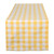 Checkered Cotton Table Runner - 72" - White and Sunshine Yellow - IMAGE 1