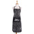 32" Black and White Happy Halloween Spider Web Chef Apron - IMAGE 6