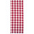 72" Red and White Checkered Rectangular Table Runner with Fringes - IMAGE 2