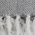 Gray and White Striped Knitted Fringed Throw Blanket 50" x 60" - IMAGE 3