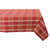 84" Brown and White Plaid Rectangular Tablecloth - IMAGE 1