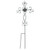 Medallion Yard Cross Outdoor Garden Stake - 31" - Black - IMAGE 1