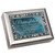 8" Silver Colored and Green Topaz Jewel Boarded Rectangular "Daughter" Printed Musical Box - IMAGE 1