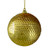3" Gold Sequin Shatterproof Ball Christmas Ornament - IMAGE 2