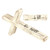 10" White Be Still Distressed Finish Tabletop Cross - IMAGE 1