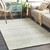 8' x 10' Contemporary Patterned Green and Cream White Rectangular Area Throw Rug - IMAGE 2