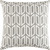 18" Gray and Ivory Screen Printed Square Woven Throw Pillow Cover with Knife Edge - IMAGE 1