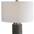 28” White and Silver Luxe Chiseled Table Lamp - IMAGE 5