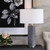 28” White and Silver Luxe Chiseled Table Lamp - IMAGE 1