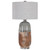 Terracotta Rust Table Lamp with Gray Drum Shade - 30.25" -*Brown - IMAGE 1