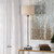 Buffet Table Lamp with Hardback Drum Shade - 33" - Brass Tone and Beige - IMAGE 3