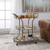 36.75” Gold Contemporary Serving Cart with Three Shelves - IMAGE 2