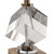 30” Clear Geometric Crystal Cube Brass Table Lamp with Shade - IMAGE 3