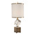 30” Clear Geometric Crystal Cube Brass Table Lamp with Shade - IMAGE 2