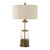 Stacked Glass Columns Table Lamp with Drum Shade - 30.5" - Clear - IMAGE 1