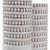 Ribbed Beaded Cylindrical Ceramic Vases - 18" - Set of 2 - IMAGE 3