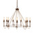 38" Bronze Round 9 Edison Light Chandelier - IMAGE 1