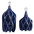 Set of 2 Geometric Blue Ceramic Bottles 17" - IMAGE 1