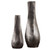 22” Black Noa Dark Nickel Vases Set of 2 - IMAGE 1