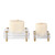 Crystal Block Candle Holders - 6" - Clear and Gold - Set of 2 - IMAGE 1