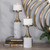 Marble Candle Holders - 13" - Antique Brass - Set of 2 - IMAGE 2