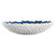 Round Curved Textured Ceramic Bowl - 14" - White and Blue - IMAGE 1