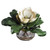 13" Artificial Silk Magnolia Arrangement in Glass Vase - IMAGE 1