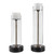 Glass Pillar Candle Holders - 20" - Black - Set of 2 - IMAGE 1