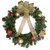 Pre-Lit Battery Operated Pine Cone and Gifts Christmas Wreath - 24" - Warm Clear LED Lights - IMAGE 1