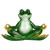 12" Meditating Pose Zen Frog Outdoor Garden Statue - IMAGE 1